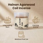Hainan Agarwood Incense Coils (50 pieces in a transparent box) - Image 3